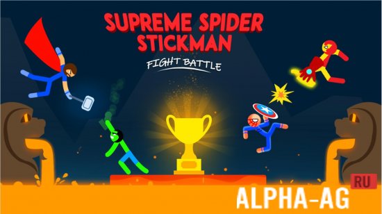 Supreme Spider Stickman Warriors Скриншот №1