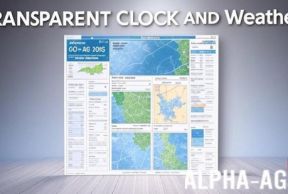 Transparent clock and weather